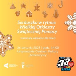 „Serduszka w rytmie Wielkiej Orkiestry Świątecznej Pomocy” | warsztaty kulinarne dla dzieci