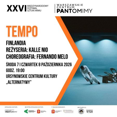 „Tempo” | Finlandia reżyseria: Kalle Nio | choreografia: Fernando Melo | 26. Międzynarodowy Festiwal Sztuki Mimu